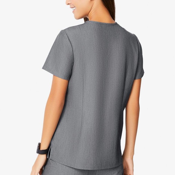 Figs Scrub Top Small Graphite Technical Collection Catarina V-Neck One Pocket - Picture 5 of 12